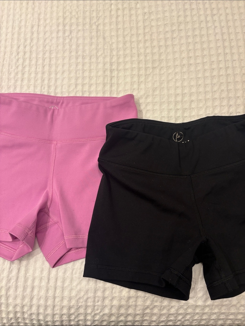 90 Degree By Reflex Women's High-Waist Bike Shorts - Pink & Black